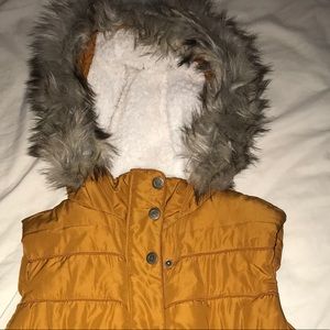 Aeropostale Fur Hood Vest